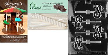 Cybrtrayd J035 Tractor Lolly Chocolate Candy Mold with Exclusive Cybrtrayd Copyrighted Chocolate Molding Instructions N5