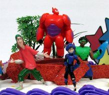 Big Hero 6 Birthday Cake Topper 26 Piece Set Featuring Hiro Hamada, Baymax, Go Go Tomago, Honey Lemon, Wasabi... N5