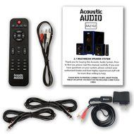 Acoustic Audio AA2102 Home 2.1 Speaker System with Bluetooth USB and 2 Extension Cables for Multimedia N2