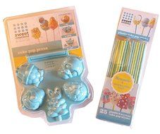 Spring Cake Pop Molds with Reusable Cake Pop Sticks Bundle - 2 Items N3