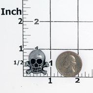 Miniature Skull and Cross Bones Silicone Mold Food Safe Mold Craft Jewelry Mold. Perfect size to make jewelry. N7
