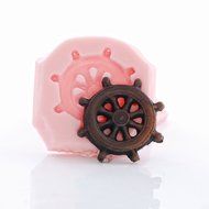 Small Captians Ship Wheel Silicone Mold Food Safe Fondant, Resin, Polymer Clay, Jewelry, Craft Mold N6