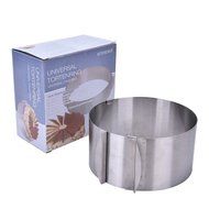 Supershopping Adjustable Cake Mousse Mould Stainless Steel Cake Baking Mold Ring 6&quot; to 12&quot; N7