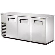 True TBB-24-72-S Back Bar Cooler 73" 3 Section 3 Solid Doors