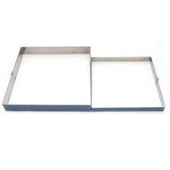 Hanason Stainless Steel Rings Square Molding Plating Forming Cake Mousse Rings 2pcs N4