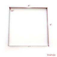 Hanason Stainless Steel Rings Square Molding Plating Forming Cake Mousse Rings 2pcs N6