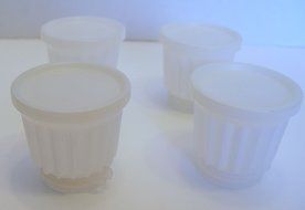 4 Tupperware Individual Jel-ette Mini Mold Parfait Pudding Jello Cups