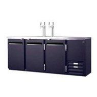 Stainless Steel, Two Beer Dispenser, 3 Kegs, 19 Cubic Feet