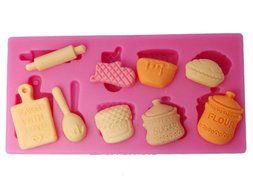 FOUR-C Silicone Mould Kitchen Utensils Cupcake Top Mould Color Pink N2