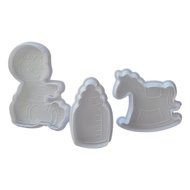 MuLuo 4pcs Hobbyhorse Feeder Shaped Baking Biscuit Cutter Mould Tools