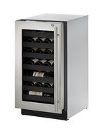 U-Line U3018WCS15A Built-in Wine Storage, 18", Stainless Steel