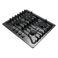 WindMax 23" Black Titanium Stainless Steel 4 Burner Built-In Stoves LPG/NG Gas Cooktops Cooker N3
