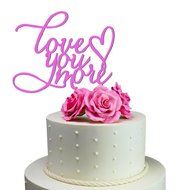 Sugar Yeti Made In USA Wedding Cake Topper Love You More #20 Gold Mirror N16