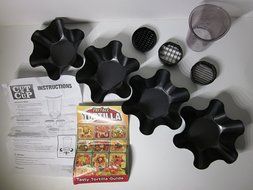 Perfect Tortilla Deluxe Kit 4 Molds and the Cut-n-cup N3