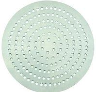 Winco APZP-19SP, 19-Inch Super-Perforated Aluminum Pizza Disk with 652 Holes, Pizza Screen Crisper