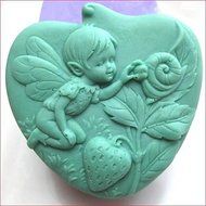 Sher Angle Snail Strawberries Shaoed Fondant Cake Chocolate Silicone Mold Cake Decoration Tools,L10.5cmW10.2cmH4.2cm
