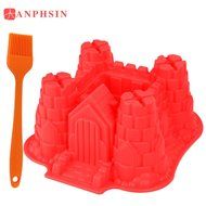 ANPHSIN Creative DIY Silicone Cake Mold-Single Cavity Castle Shape Bakeware Collection Cake Pan-Green N7