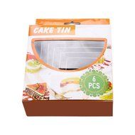 Aprince Set of 6 Stainless Steel Cake Mousse Molld Cake Baking Cake Decor Molds Ring (Round Set) N7