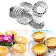 Puraid(TM) 100pcs/sets Egg Tart Aluminum Cupcake Cake Cookie Decorating Mold Liner Cup Mould Muffin Round Baking... N4
