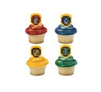 12 Harry Potter Hogwarts Houses Cup Cake Rings Topper Party Goody Favor Supply N3
