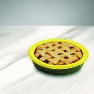 Casabella Pie Crust Shield, Yellow, Set of 5