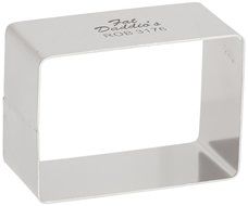 Fat Daddio's Stainless Steel Rectangular Cake and Pastry Ring, 4.875 x 3.25 x 1.25