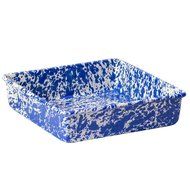 Enamelware Brownie Cornbread Pan - Black Marble N3