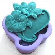 Y&amp;XL&amp;H Flower Shaoed Fondant Cake Chocolate Silicone Mold Cake Decoration Tools,L9.5cmW8.6cmH3.5cm