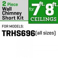 ZLINE 2-12 in. Short Chimney Pieces for 7 ft. to 8 ft. Ceilings N18