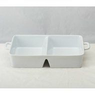 2 Section Divided Baking Dish with Handles