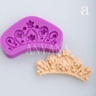 Anyana Silicone Crown Tiara mould Sugarcraft Princes mold cup cake toppers decorations N2