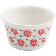 The Pioneer Woman Holiday 7-Ounce Ruffle-Top Ceramic Ramekins, Assorted Designs, Set of 8, Dishwasher/Microwave... N3