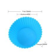 12PCS Soft Silicone Cake Muffin Chocolate Cupcake Bakeware Baking Cup Mold Mould N4