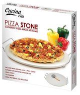 15 Inch Pizza Cooking Stone Make Your Own Pizza with Wire Serving Rack and Pizza Cutter N2