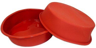 Silicone Terra Cotta 9&quot; Round Cake Pan - 2.5&quot; Deep Non-stick Bakeware, Silicone Round Cake Pan - 1 Piece.