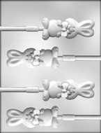 CK Products Bunny W/Bow Sucker Choc Mold