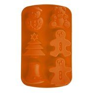 KookieMonsta Christmas Decoration Snowman Design Silicone Cake / Chocolate Molds Baking Cup (Red) N3