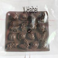 X-Haibei Spring Insect Bugs Chocolate Jello Crayon Mold Silicone Bath Soap Kids Favors N2