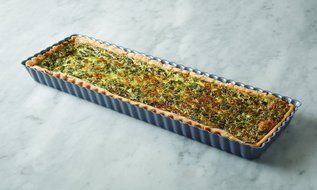 Fox Run Preferred Non-stick Rectangular Quiche Pan w/ Removeable Bottom, 14" X 5" N5
