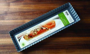 Fox Run Preferred Non-stick Rectangular Quiche Pan w/ Removeable Bottom, 14" X 5" N6