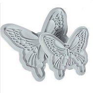 Sher 2Pcs/set Butterfly Shape Fondant Cake Decorating Plastic Cutter Embossing Cake Mould Sugarcraft Plunger Decor... N2