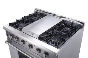 Thorkitchen HRG3617U 36" Gas Range with 5.2 cu. ft. Oven, 4 Burners, Griddle,Convection Fan, Stainless Steel N2