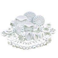 Kobwa(TM) Cake Jelly Candy Marzipan Fondant Torte Kuchen Baking Mold Set (White, Set of 33 Pcs) with Kobwa's Keyring N3