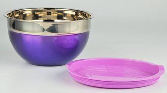 Prime Cook Purple 18cm diameter Mixing Bowl with cover