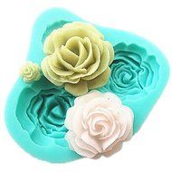 Sher 4 Roses Silicone Cake Mold Baking Tools Kitchen Accessories Fondant Chocolate Mould Sugarcraft Decoration...