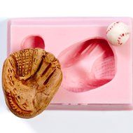 Baseball glove and ball Silicone Mold Food Safe Fondant, Chocolate, Candy, Resin, Polymer Clay, Jewelry, Craft... N2