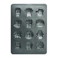 Sweet Creations 04859 12-Cup Halloween Non-Stick Cookie Mold, Gray