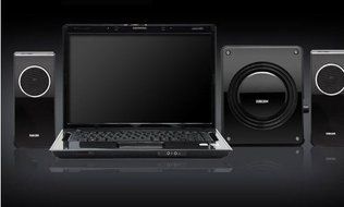 Durherm DR-S20 2.1 Glossy Surface Luxury Design Subwoofer Speaker System Equipped with Microphone and Headphone... N9