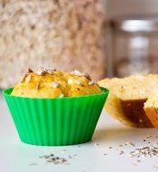 Brighid's Kitchen Green Reusable Silicone Baking Cups / Muffin Cups with eBook Cookbook and Product Guide, Set... N13