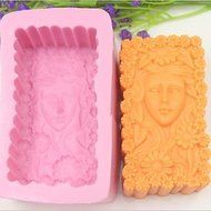 Y&amp;XL&amp;H Beautiful Girl Sunflower Shaped Fondant Cake Chocolate Silicone Mold Cake Decoration Tools,L10.1cmW5.9cmH4.2cm N2